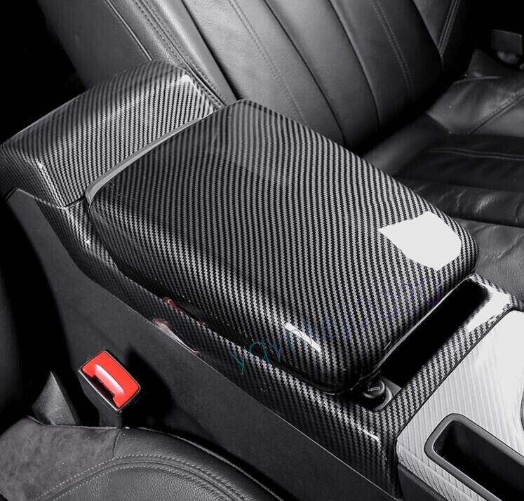 Fit for Audi A5 S5 2018-2022 Carbon Fiber ABS Armrest Box Console Box Cover Trim
