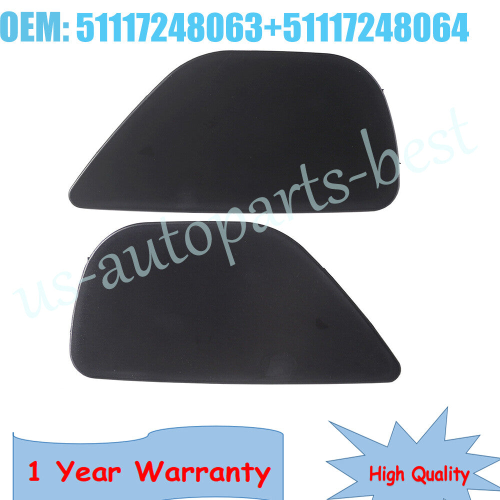 Pair HeadLamp Washer Cap Cleaning Cover Fit For 2010-2017 for BMW 5' F07 GT