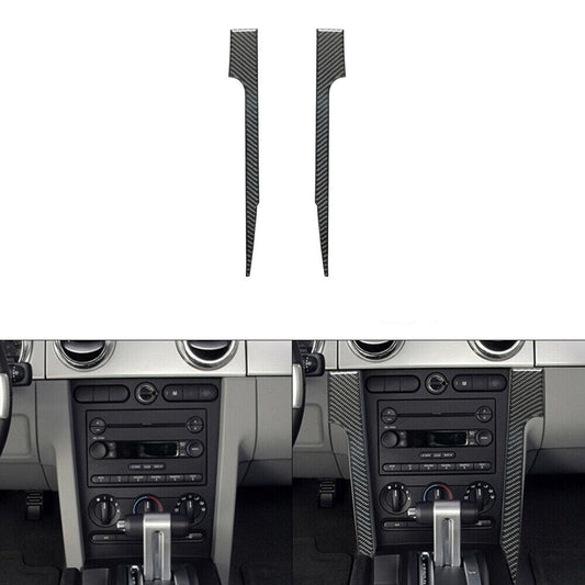 Carbon Fiber Center Console Decorative Strip Cover Trim for Ford for Mustang 2005-09