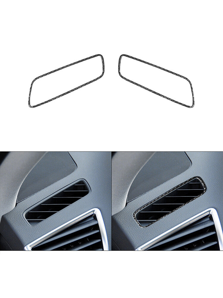 2X Carbon Fiber Defroster Vent Trim Panel for Audi Q5 2009-2017