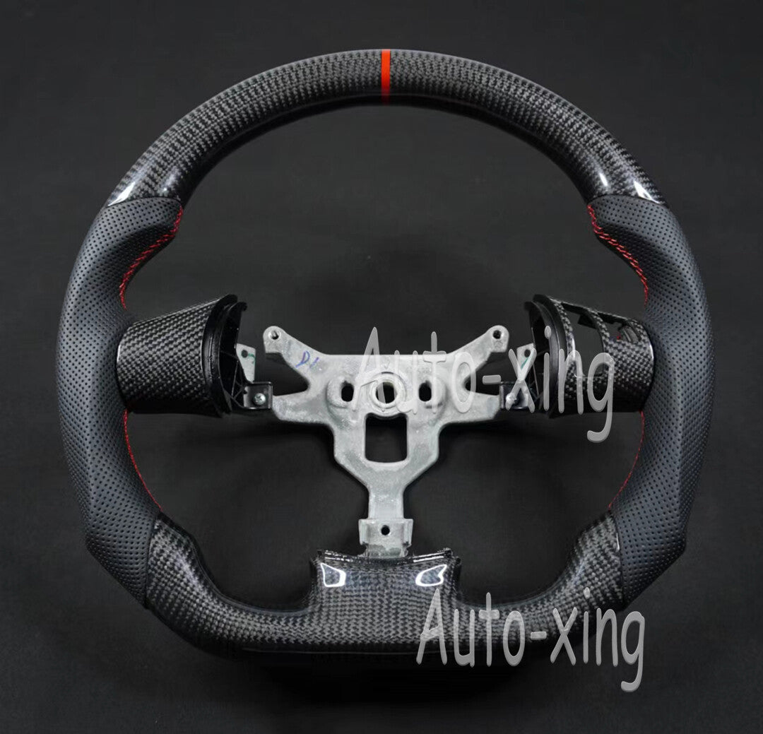 Trim+C6 Real Carbon Fiber Steering Wheel Fits for Corvette C6 ZR1 Z06 2006-2013