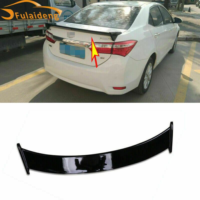 for Toyota for Corolla Sedan 2014-2018 Glossy Black Rear Trunk Spoiler Tail Wing Lip