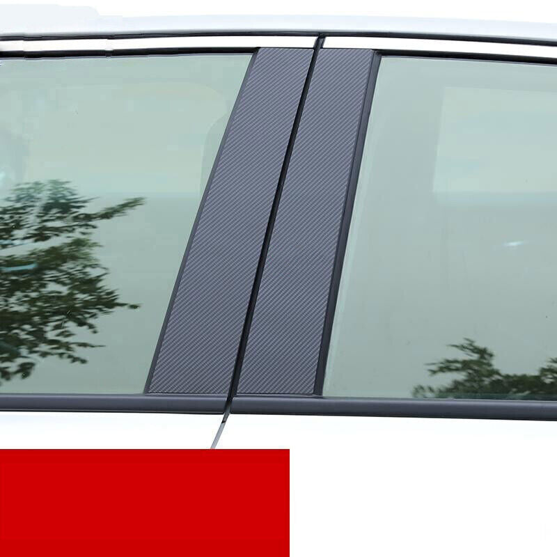 for BMW X1 E84 11-2015 Carbon fiber Pillar Posts Door Window Molding Strip Trims