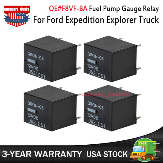 4x Fuel Pump Gauge Relay R303 for Ford Expedition Explorer Truck Omron F8VF-BA