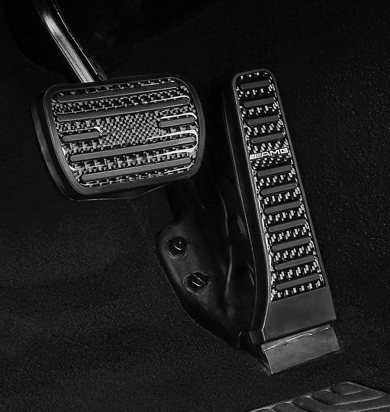 Carbon Fiber Inner Brake Accelerator Pedal trim for Benz C-Class W206 2022-2023