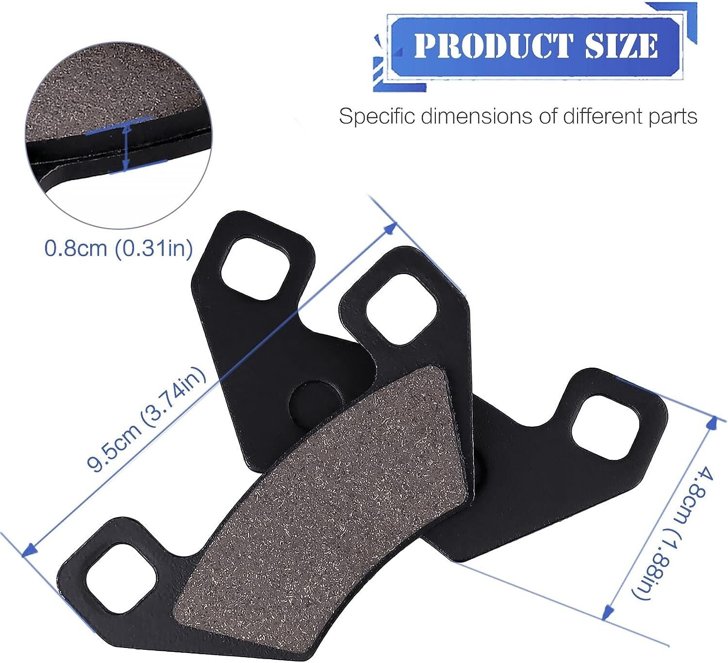 Brake Pads for Arctic Cat Wildcat 1000 Ltd 2013-14,Mudpro 1000 H2 EFI 2011-2012