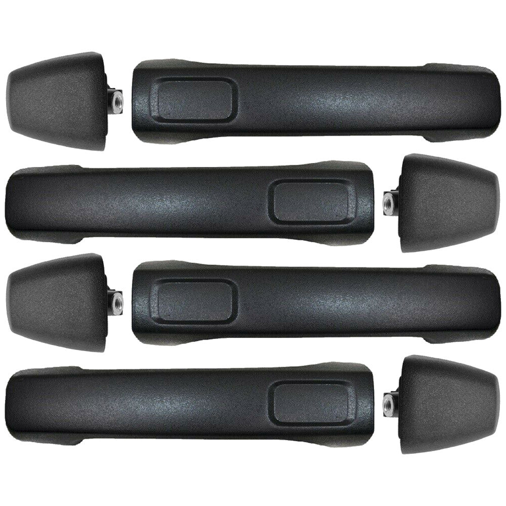 4X Front or Rear Exterior Outside Door Handle Cap Black For H3 2006-2010