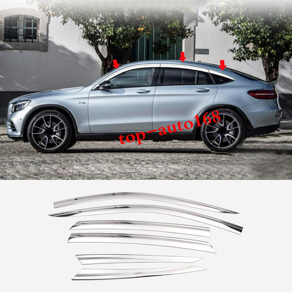 for Benz GLC-Class Coupe 2017-2023 Window Visor Protector Sun Rain Guard Vents