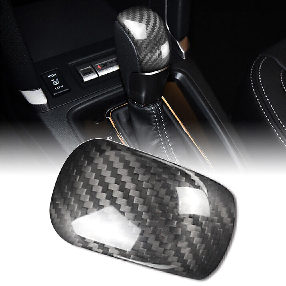 Carbon Fiber Car Gear Shift Knob Cover Trim Fit for Subaru Fitester 2013-2018 17