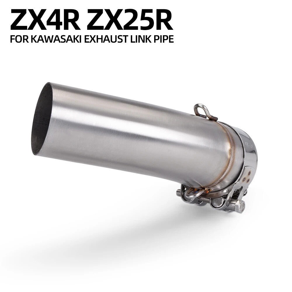 for Kawasaki ZX25R/ZX4R Stainless Steel Mid Pipe 51mm Slip-On Exhaust Connection Kit