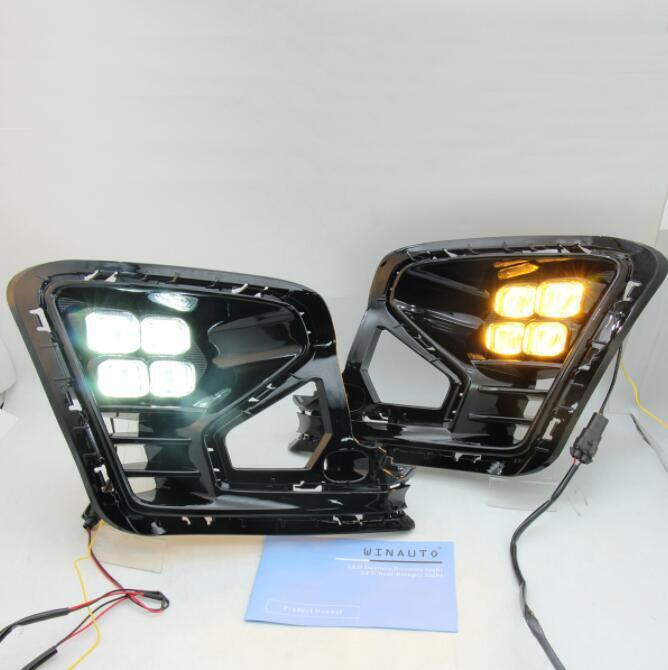 For AUTO 2021-2023 for Kia Rio DRL Led Daytime Running Fog Light W/ Turn Signal Lamp