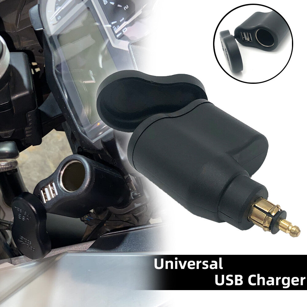 Motorcycle for BMW Din Plug Dual USB DIN Lighter Charger Waterproof Socket