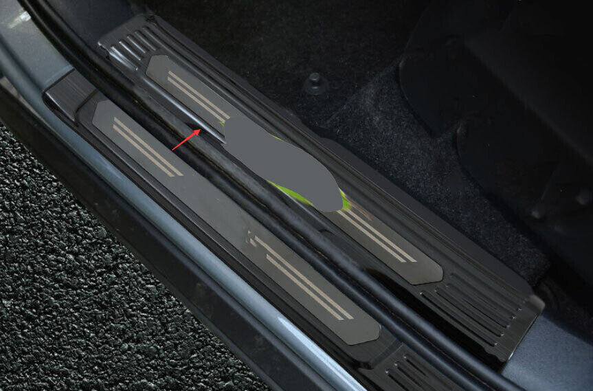 for Volvo XC40 2019-22 Black Steel Inner Door Sill Scuff Plate Cover Protector4