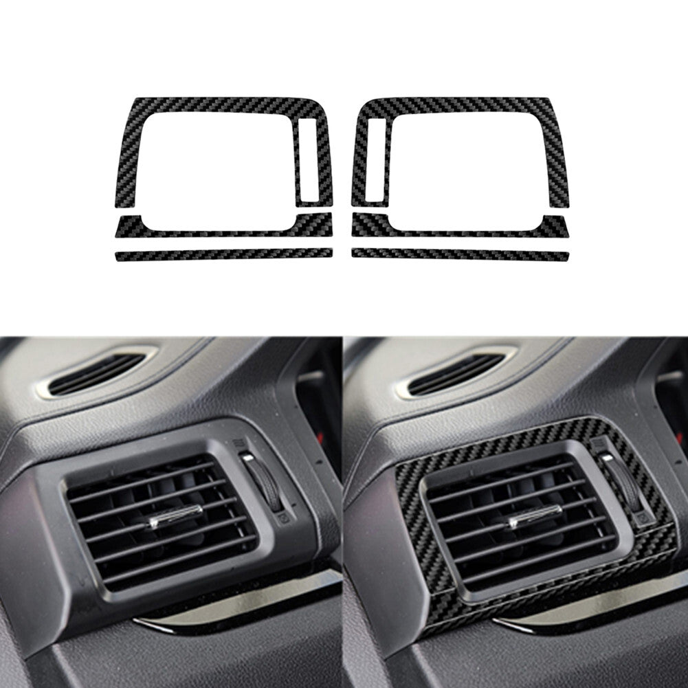 6X Carbon Fiber Front Door Air Vent Frame Trim for Honda Ridgeline 2017-2020