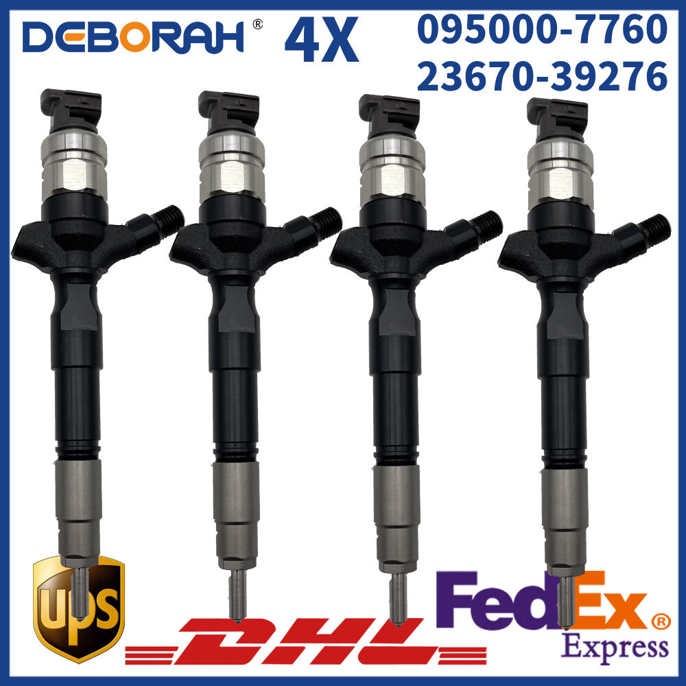 4Pcs Diesel Fuel injector 095000-7760 23670-39276 for Toyota Hiace Hilux Motor