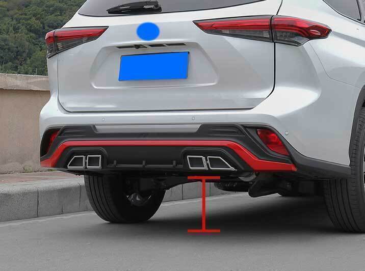 1P Blackred Rear Skid Plate Bumper Board Guard Trim for Toyota Highlander 20-24