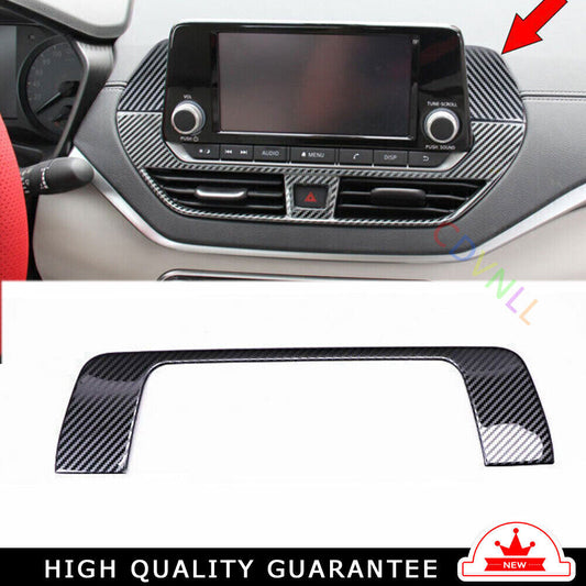 Middle Console Dashboard Panel Fit for Nissan Altima 2019-22 Steel Carbon Fiber