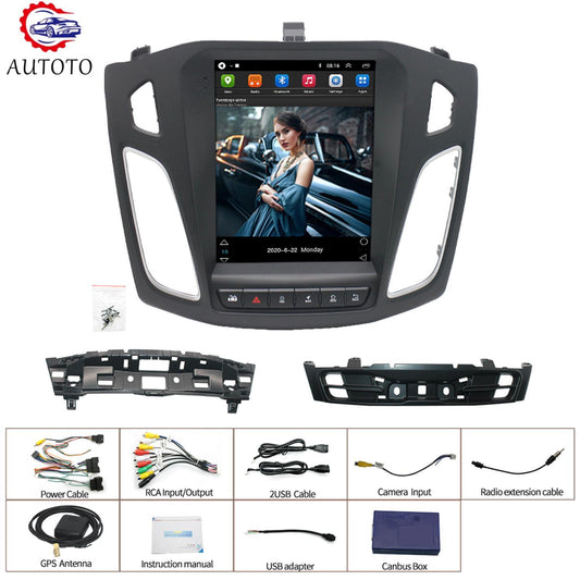 Carplay for Ford Focus 2012-2018 Car Radio Stereo GPS Navi Player Android 12