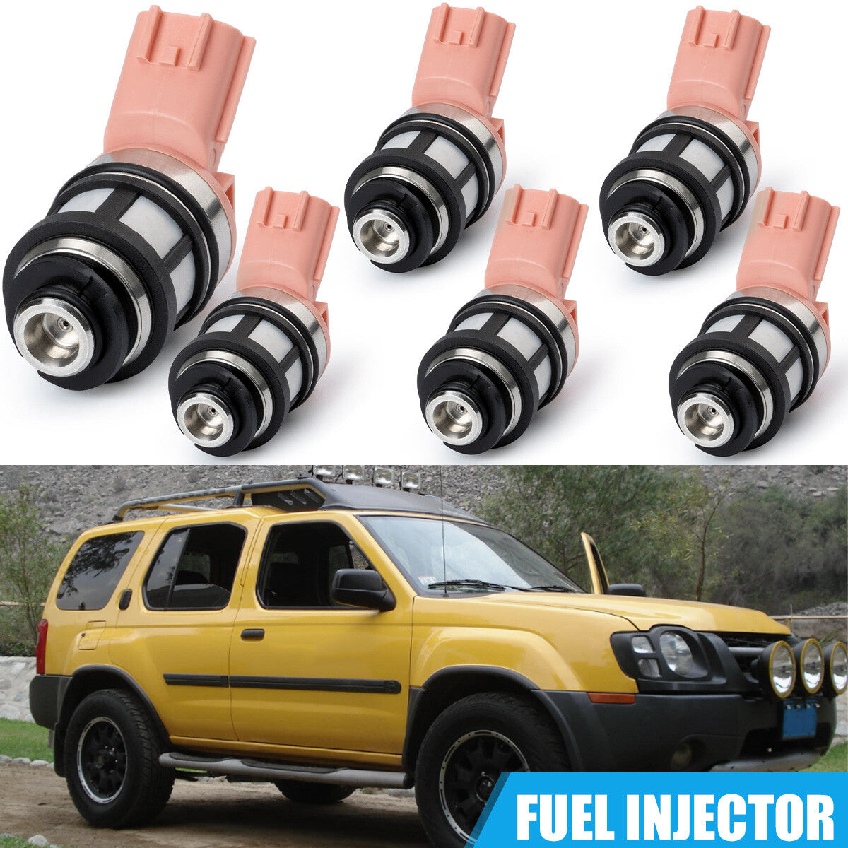 6x 166001800 Fuel Injectors for Nissan 1996-2004 Frontier Pathfinder Xterra 3.3L