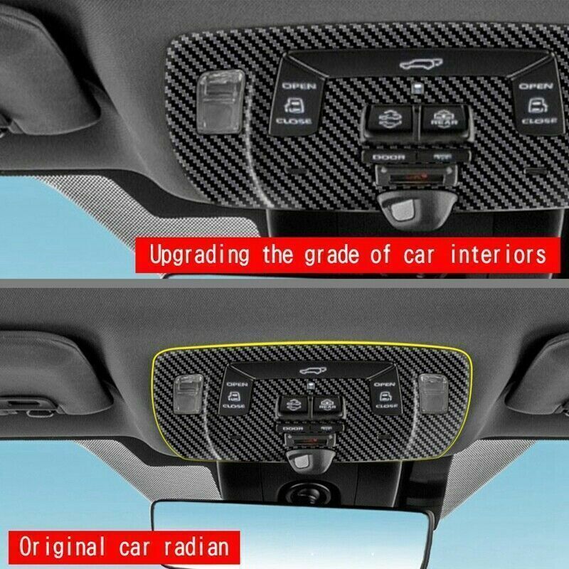 Carbon Fiber Car Front Reading Light Lamp Cover Trim for Toyota for Sienna 2021-2023