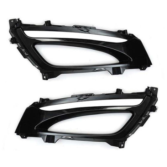 for Kia Optima K5 2011-2013 1 Pair Front Bumper Fog Lamp Covers Lacquer Black