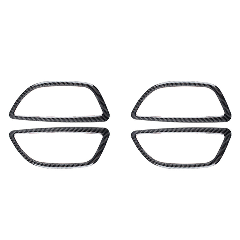 Carbon fiber inner door handle frame trim for BMW F10 5 Series 2011-2017