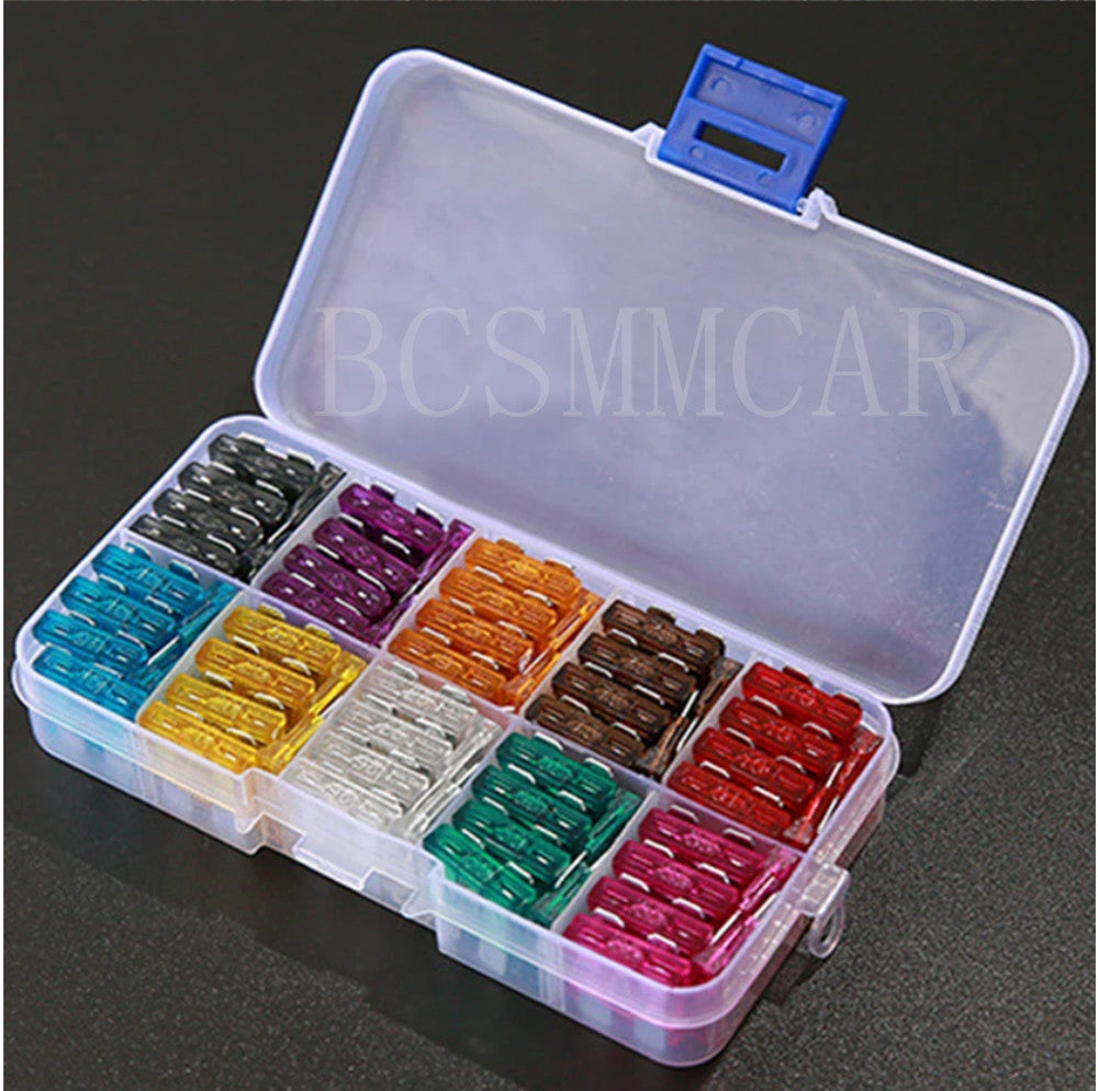 50x Car Truck Micro Blade Fuses 5A 7.5A 10A 15A 20A 25A 30A Fuse Assortment Kit