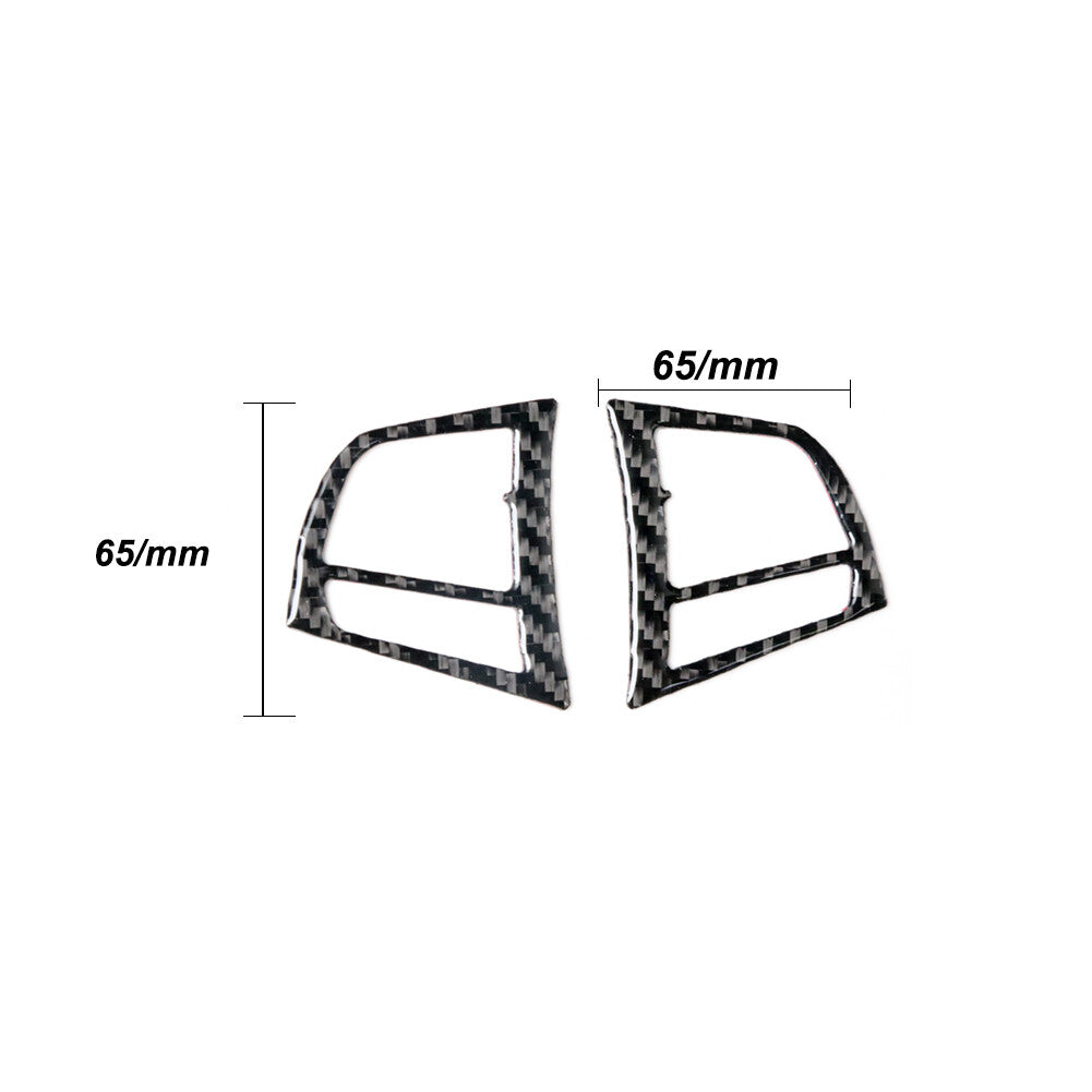 2Pcs Carbon Fiber Steering Wheel Button Cover Trim Fit for BMW 6 Series F12 F13
