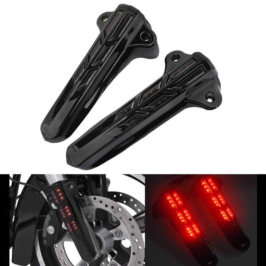 Red LED light under-leg cover for 2014-2018 for Harley Davidson FLHT FLHX FLHR