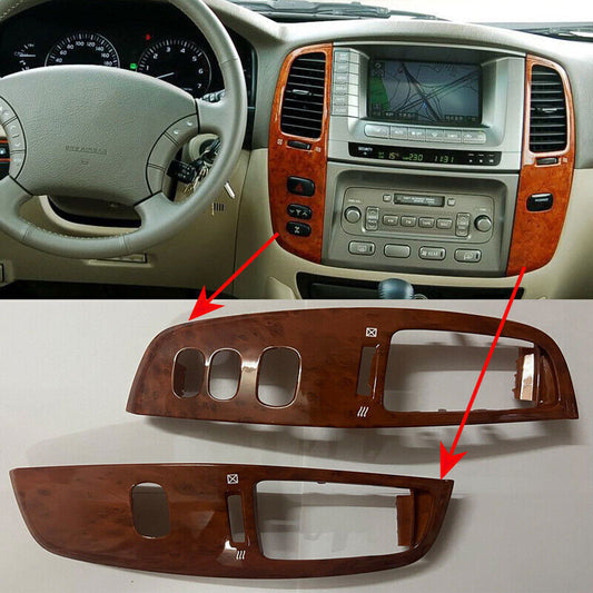 for Land Cruiser LC100 FJ100 Dashboard Air Vent Finish Panel Garnish Repair 2X
