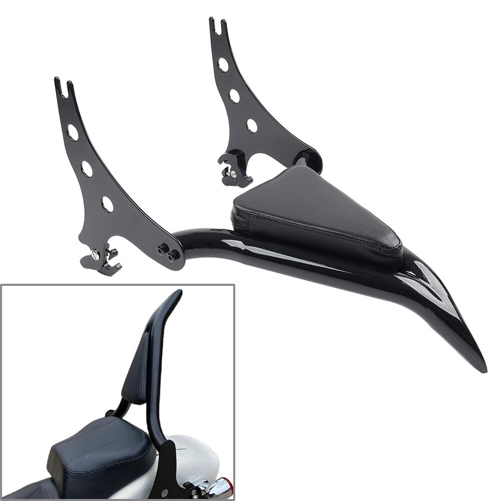 Sissy Bar Passenger Backrest Pad Fit for Harley Fat Boy Lo FLSTFB 2010-17 Softail