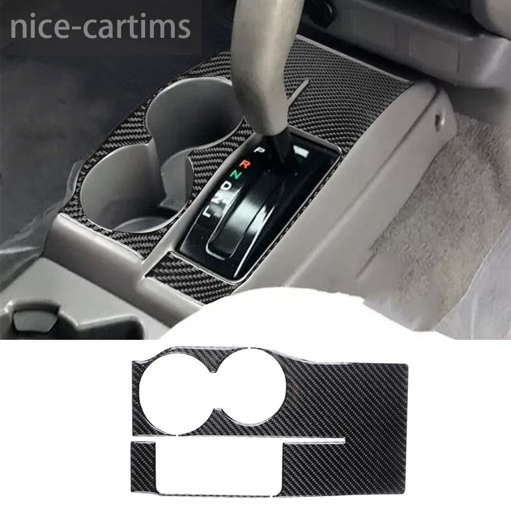 Carbon 2WD Automatic Gear Shift Cup Holder Panel Cover for Toyot@ Tacom@ 2001-04