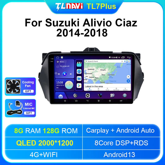 Android CarPlay Car Radio for Suzuki Alivio Ciaz 2014-2018 GPS Stereo Multimedia