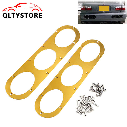 2Pcs Car Rear Bumper Race Air Diversion Diffuser Panels Kit Universal Gold