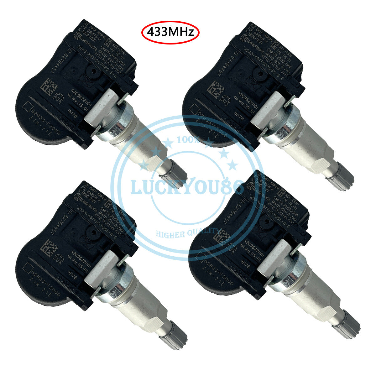 4PCS Tire Pressure Monitor Sensor for Hyundai for Elantra Sonata for Kia Sorento 52933-F2000