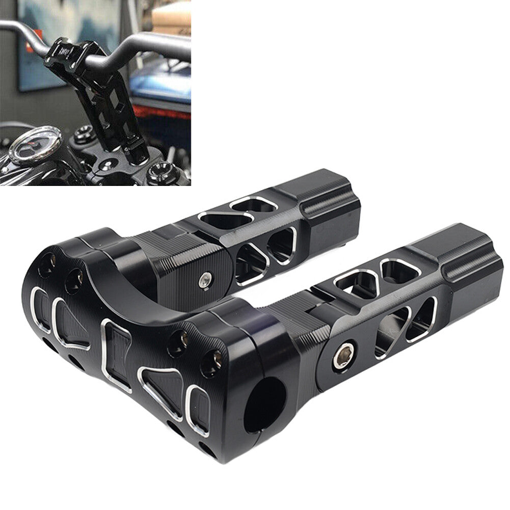 for Harley Dyna Softail Sportster 1 Bar 6.5 Pullback Handlebar Risers Clamps