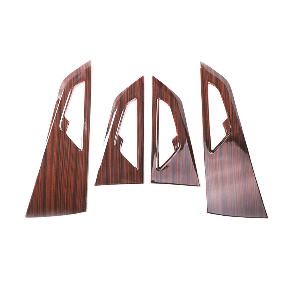 Car Inner Door Panel Cover Decor Trim 4PCS Fit for Audi Q2L 2018-2021 Red Wood