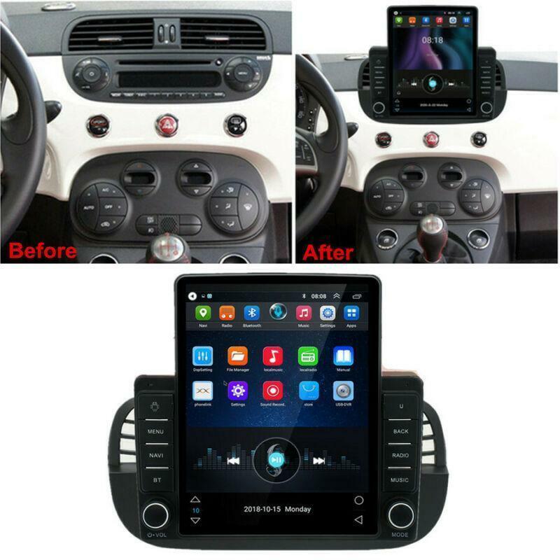 For 2007-2015 for Fiat 500 9.5 Android 10.1 Car Stereo Radio Head Unit GPS Wifi RDS