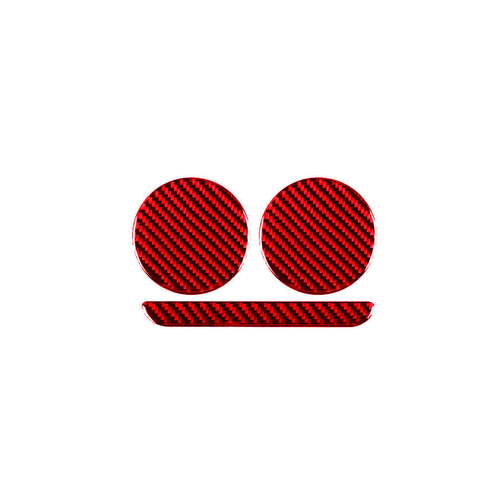 Red Carbon Fiber Rear Cup Holder Pad Trim for Toyota 86 for Subaru BRZ 2016-2020