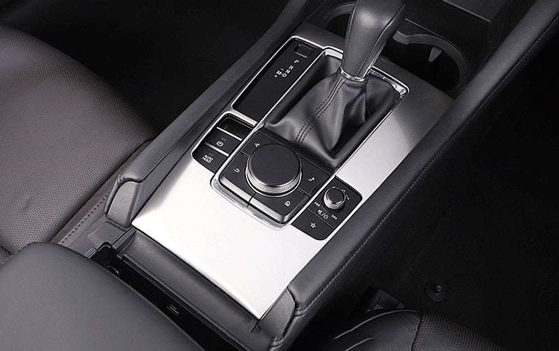 for Mazda 3 Axela 2019-22 Stainless Silver Central Console Gear Shift Cover Trim