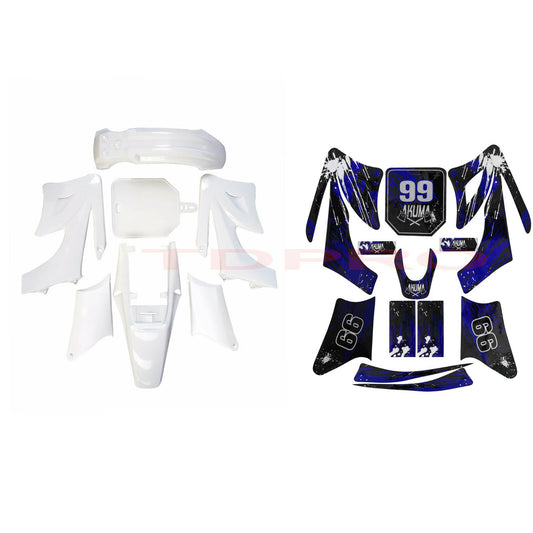 Plastic mudguard graphic sticker kit for Apollo Orion Pit Dirt bikes 110cc and 125cc