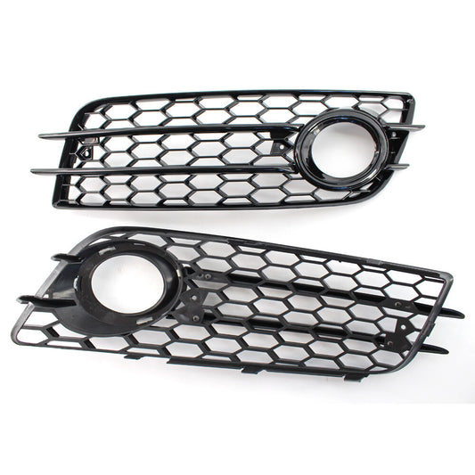 2x Front Fog Light Lamp Cover Grille Cap for Audi A4 B8 S-Line S4 2008-2012