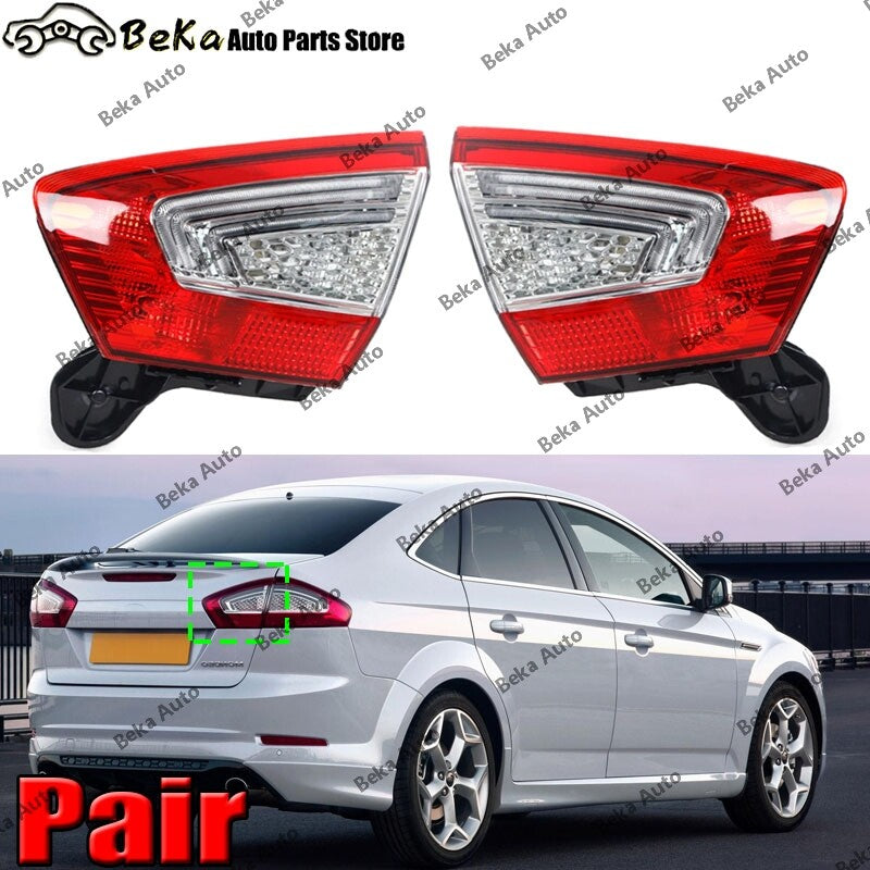 A pair of left and right inner rear taillights for 2011-2012 for Ford Mondeo Fusion DRLs.