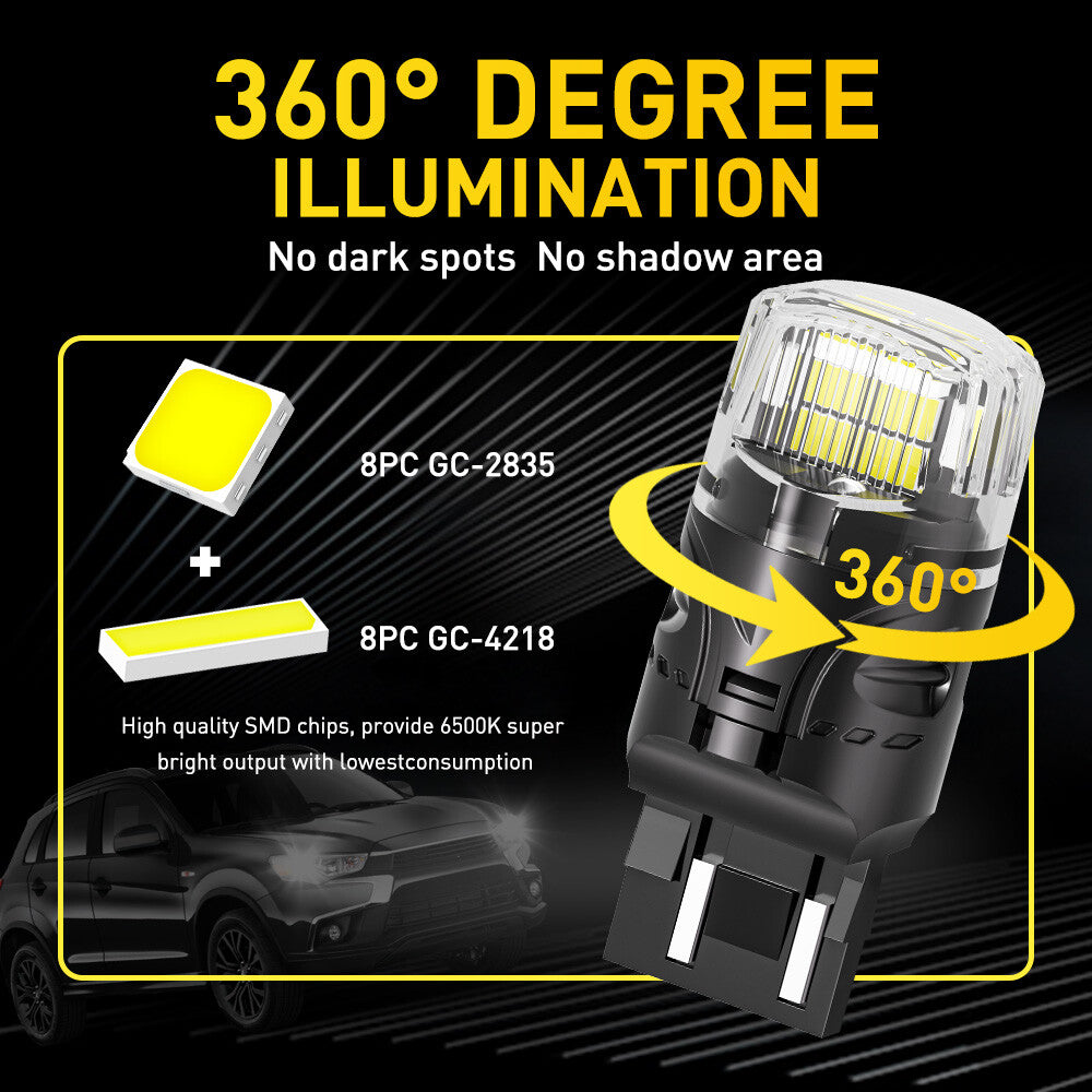 2 x 7443 7440 LED white lights