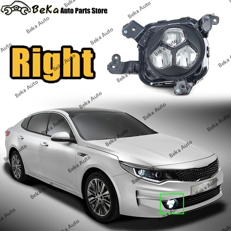 1 LED fog light for the right front bumper of a 2.0L for Kia K5 Optima (2015, 2016, 2017, 2018).