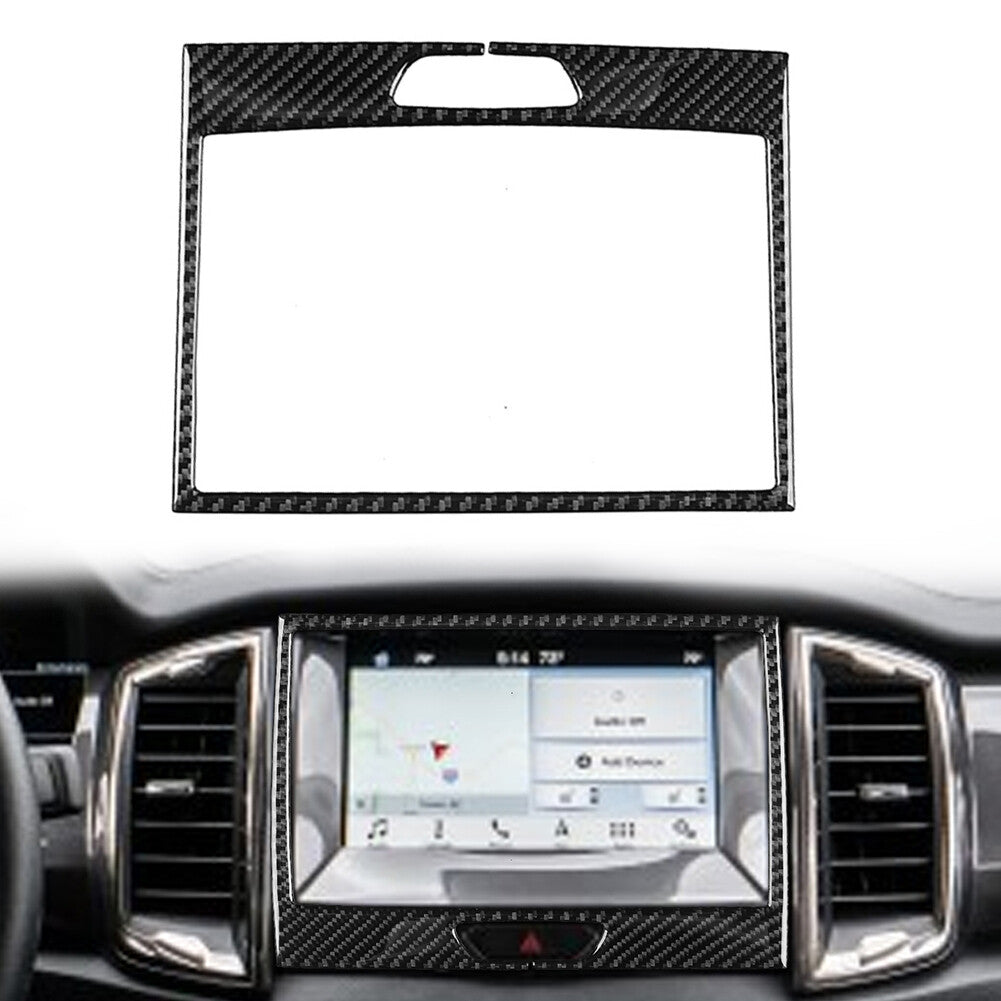 Carbon Fiber for Navigator GPS Panel Cover Trim for Ford Ranger Sport 2015-2022 21
