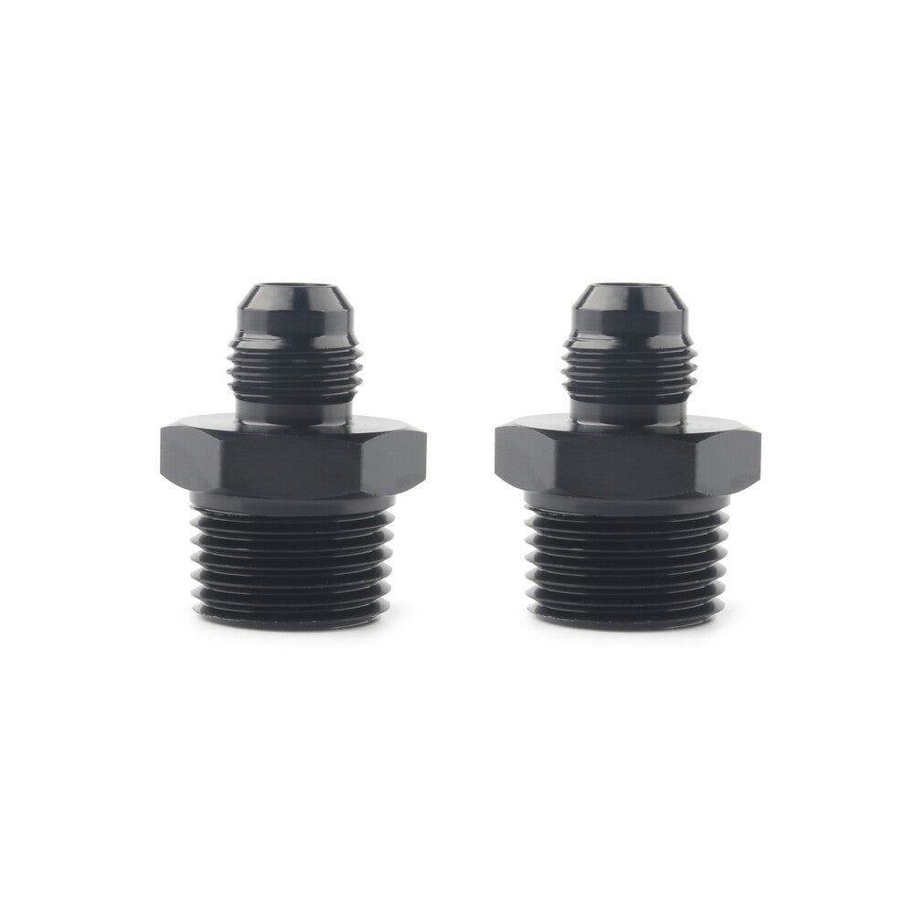 1-Piece Straight Adapter 6 AN to 1/2 NPT Accessories Black Aluminum Alloy