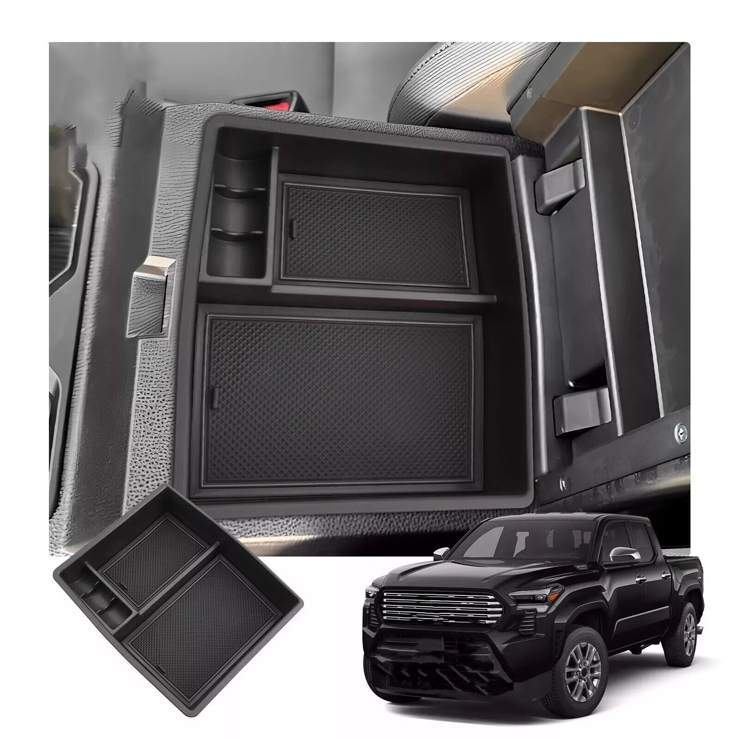 For 2024 for Toyota Tacoma Center Console Organizer Tray Storage Box Accessories