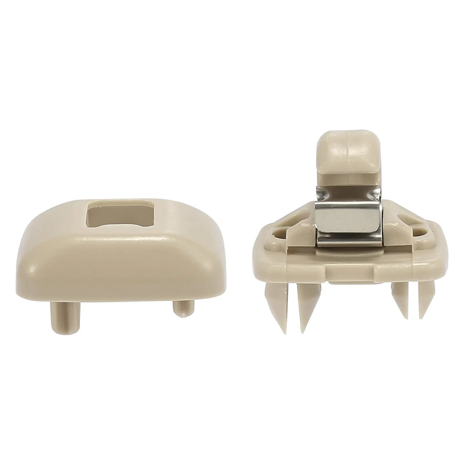 2x Sun Visor Clip Beige for Audi A3 A4 A5 Q5 A7 B6 B7 B8 S4 S5 TT 8E0857562A