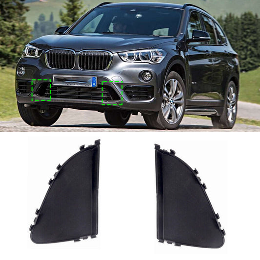 A pair of center grille closure covers for the left and right bumpers of 2016-2019 for BMW X1 F48 F49 models.